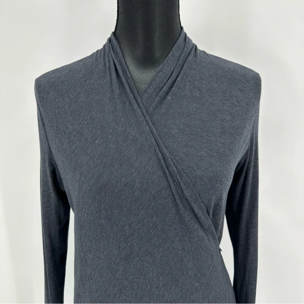 Lululemon Radiant Wrap Top Cotton Blend Gray Size 4